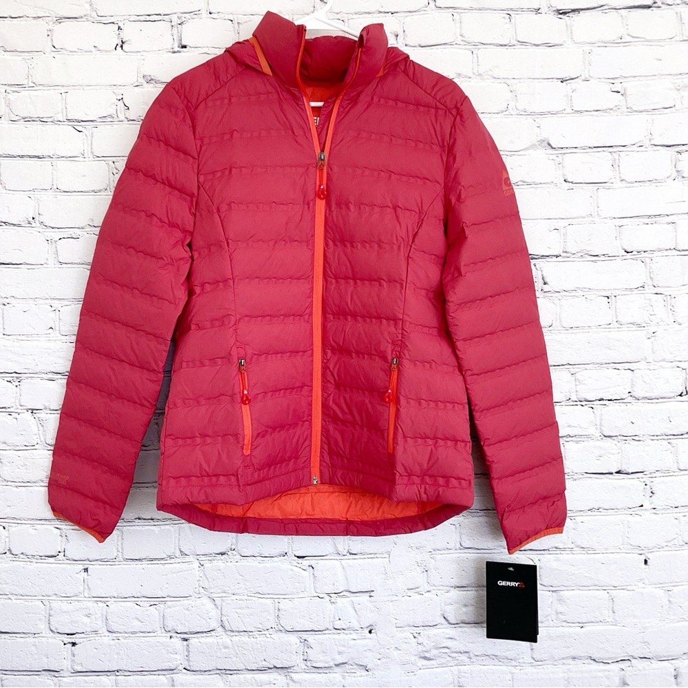 New Gerry Miriam Puffer Coat Down Fill Lightweight 650 Sweetheart Red Size Small - Picture 2 of 8
